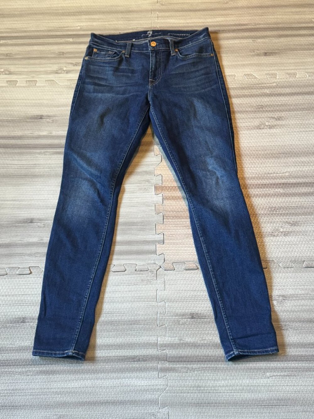 7 for All Mankind Women's Gwenevere Skinny Mid Rise Jeans